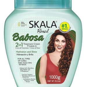 SKALA Babosa 2-in-1 Treatment Cream and Leave-In Conditioner Powered Hydration and Flexible Definition (35.
