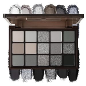 K'APEINE Black Eyeshadow Palette, 15 Colors Smokey Eye Shadow Palette